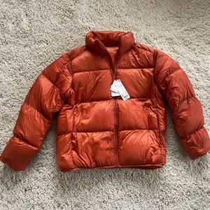 Dark Orange Uniqlo Puffer Coat- New With Tags